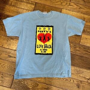 Vintage 90s Duffy's Love Shack St.Thomas Surf Style Shirt size Large Made in USA